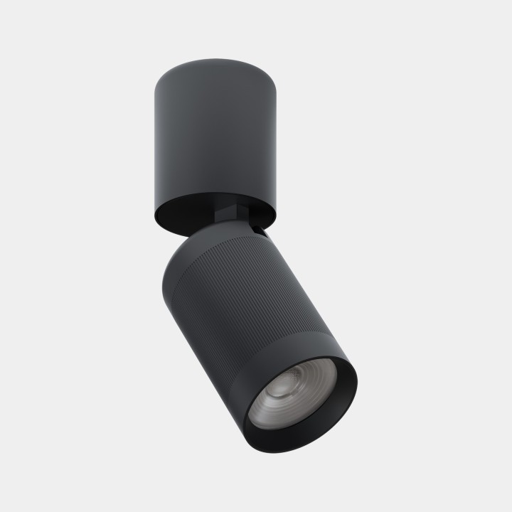 Plafon Iris Surface Hoop 50º 18.1 Blanco cálido - 3000K CRI 90 ON-OFF Gris/Gris/Transparente IP23 2002lm Leds C4 New