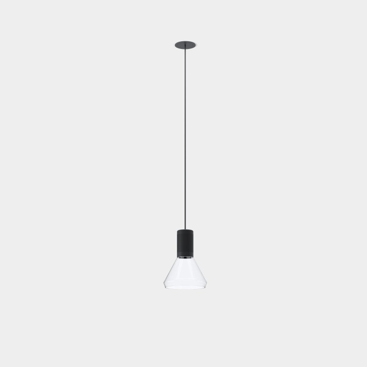 Lámpara Colgante Iris Trim Cone 35º 12.5 Blanco cálido - 3000K CRI 90 DALI-2 Negro/Negro/Negro IP23 1332lm Leds C4 New