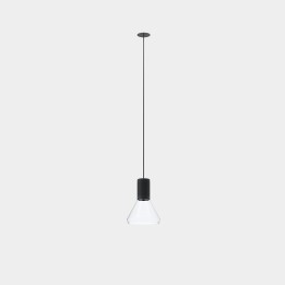 Lámpara Colgante Iris Trimless Cone 50º 18.1 Blanco cálido - 3000K CRI 90 ON-OFF Blanco/Gris/Transparente IP20 1896lm Leds C4 Ne