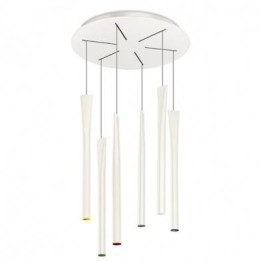Lámpara Colgante ROCKET LED Blanco Antiguo 6 luces