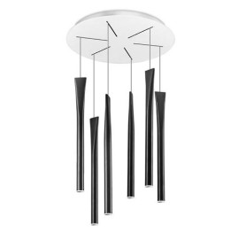 Lámpara Colgante ROCKET LED Negro 6 luces