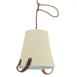 Lámpara Colgante BUCKET Blanco y Azul