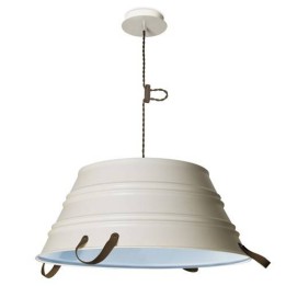 Lámpara Colgante BUCKET Blanco y Azul 3