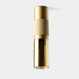 Plafon Iris Surface Pipe 15º 6.3 Blanco cálido - 3000K CRI 90 ON-OFF Oro/Oro/Oro IP23 431lm Leds C4 New