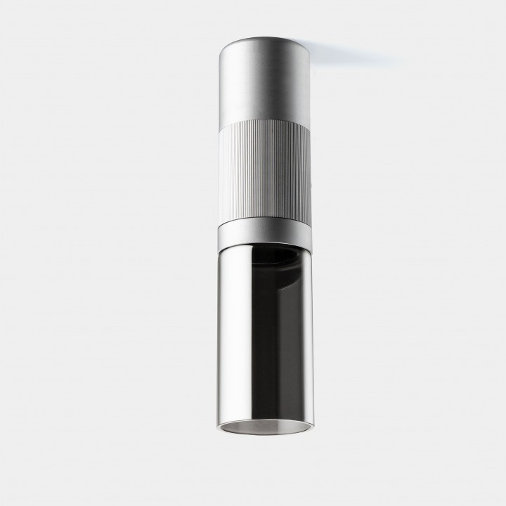 Plafon Iris Surface Pipe 15º 6.3 Blanco cálido - 3000K CRI 90 ON-OFF Gris/Gris/Gris IP23 431lm Leds C4 New