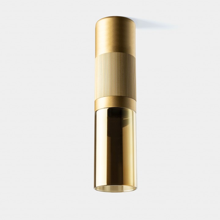 Plafon Iris Surface Pipe 50º 6.3 Blanco cálido - 3000K CRI 90 DALI-2 Oro/Oro/Oro IP23 435lm Leds C4 New