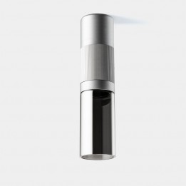 Plafon Iris Surface Pipe 50º 6.3 Blanco cálido - 3000K CRI 90 ON-OFF Gris/Gris/Gris IP23 435lm Leds C4 New