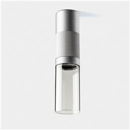 Plafon Iris Surface Pipe 50º 6.3 Blanco cálido - 3000K CRI 90 ON-OFF Gris/Gris/Transparente IP23 435lm Leds C4 New