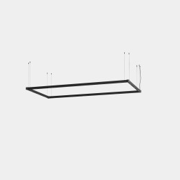 iluminación Sistema Lineal Apex Rectangular Pendant 1125mm x 2140mm Blanco neutro - 4000K CRI 90 ON-OFF Negro IP20 9378lm Leds C