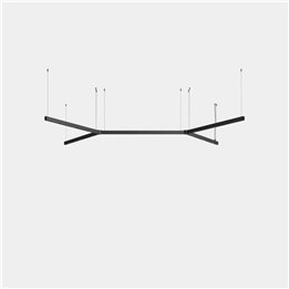 iluminación Sistema Lineal Apex "H" Pendant Blanco cálido - 3000K CRI 90 ON-OFF Negro IP20 7815lm Leds C4 New