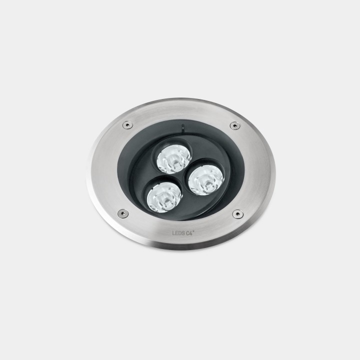 Lámpara Empotrable de suelo IP66-IP67 Gea Power LED Pro Ø185mm Efficiency LED 7 Blanco cálido - 2700K ON-OFF Acero inoxidable AI