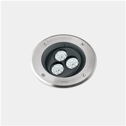 Lámpara Empotrable de suelo IP66-IP67 Gea Power LED Pro Ø185mm Efficiency LED 7 Blanco cálido - 3000K ON-OFF Acero inoxidable AI