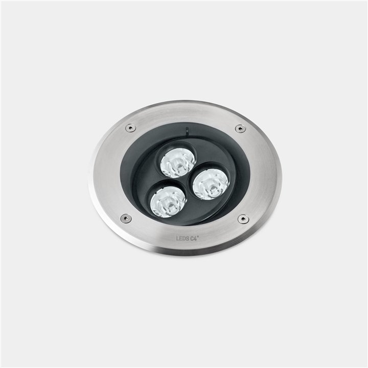 Lámpara Empotrable de suelo IP66-IP67 Gea Power LED Pro Ø185mm Efficiency LED 7 Blanco cálido - 3000K ON-OFF Acero inoxidable AI