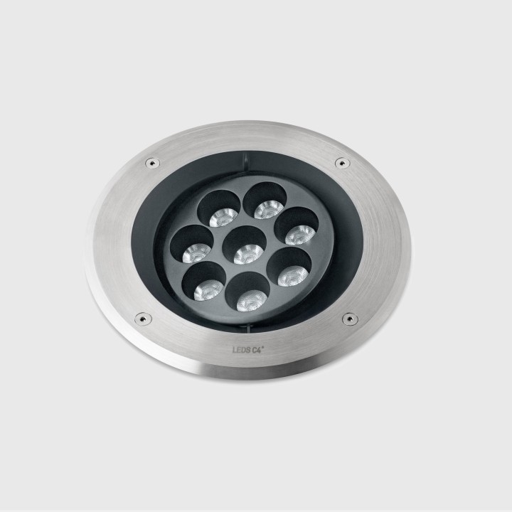 Lámpara Empotrable de suelo IP66-IP67 Gea Power LED Pro Ø220mm Efficiency LED 18 Blanco cálido - 3000K ON-OFF Acero inoxidable A