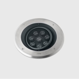 Lámpara Empotrable de suelo IP66-IP67 Gea Power LED Pro Ø220mm Comfort LED 18 Blanco cálido - 2700K ON-OFF Acero inoxidable AISI