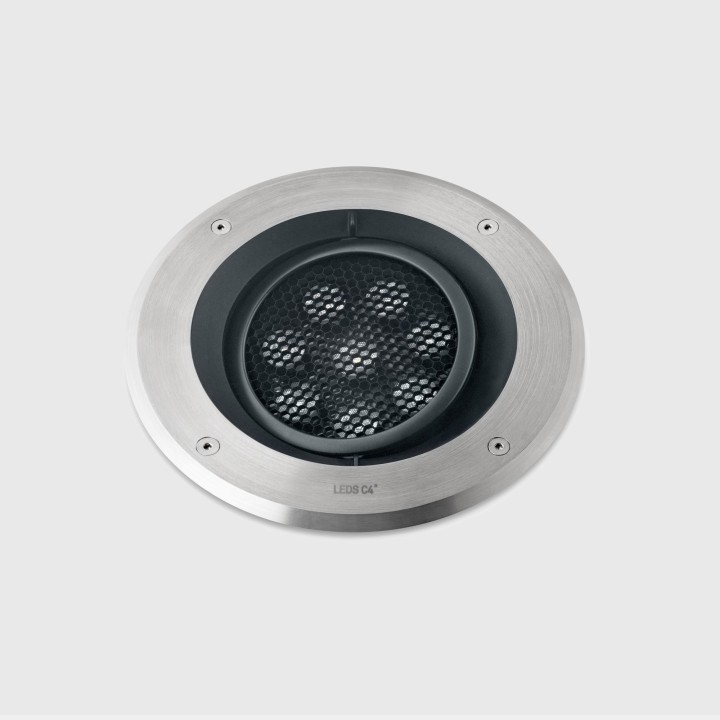 Lámpara Empotrable de suelo IP66-IP67 Gea Power LED Pro Ø220mm Comfort LED 18 Blanco cálido - 2700K ON-OFF Acero inoxidable AISI