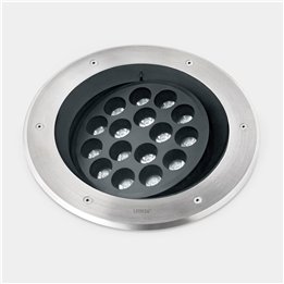 Lámpara Empotrable de suelo IP66-IP67 Gea Power LED Pro Ø300mm Efficiency LED 35.4 Blanco neutro - 4000K DALI-2/PUSH Acero inoxi