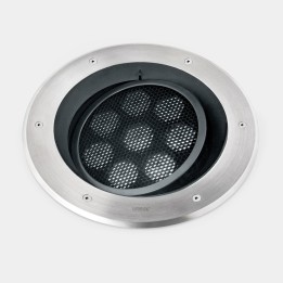 Lámpara Empotrable de suelo IP66-IP67 Gea Power LED Pro Ø300mm Comfort LED 9.8 RGBW DMX RDM Acero inoxidable AISI 316 1023lm Led