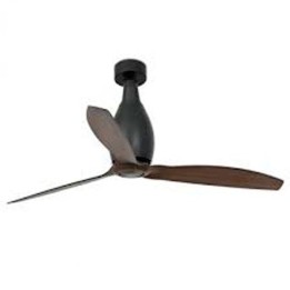 Ventiladores de techo Faro MINI ETERFAN negro mate con palas de madera