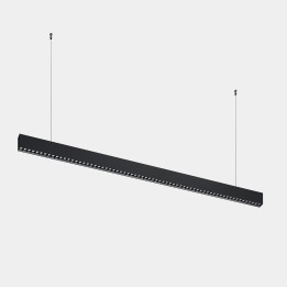 iluminación Sistema Lineal Infinite Slim Individual Pendant 1680mm 43.1 3000K CRI 90 ON-OFF Negro IP40 4423lm Leds C4 New