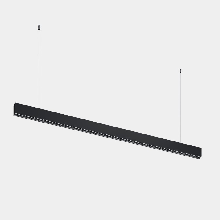 iluminación Sistema Lineal Infinite Slim Individual Pendant 1680mm 43.1 3000K CRI 90 ON-OFF Negro IP40 4423lm Leds C4 New