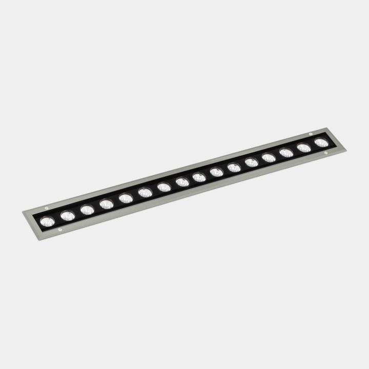 iluminación Sistema Lineal IP65-IP67 Cube Pro Linear Efficiency 1000mm Recessed LED 95 Blanco cálido - 3000K DALI/PUSH Gris 8888