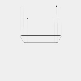 Lámpara Colgante Geometric Square Surface 4000x4000mm LED 315 Blanco cálido - 3000K ON-OFF Oro 20449lm Leds C4 New