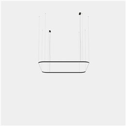 Lámpara Colgante Geometric Square Surface 2500x2500mm LED 195 Blanco cálido - 2400K 0-10V Blanco 10399lm Leds C4 New