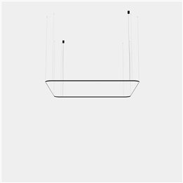Lámpara Colgante Geometric Square Recessed 4000x4000mm LED 315 Blanco cálido - 3000K 0-10V Blanco 20449lm Leds C4 New