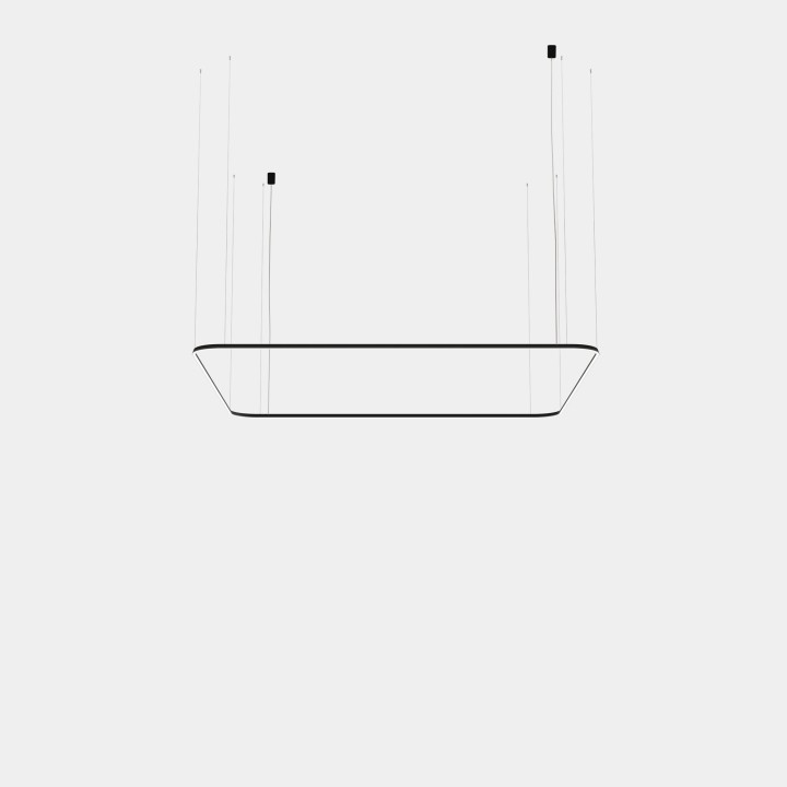 Lámpara Colgante Geometric Square Recessed 4000x4000mm LED 315 Blanco neutro - 4000K 0-10V Negro 22085lm Leds C4 New