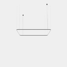 Lámpara Colgante Geometric Square Recessed 4000x4000mm LED 315 Blanco neutro - 4000K 0-10V Blanco 22085lm Leds C4 New