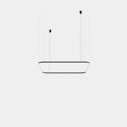 Lámpara Colgante Geometric Square Recessed 2500x2500mm LED 195 Blanco cálido - 3000K DALI-2 Oro 12529lm Leds C4 New