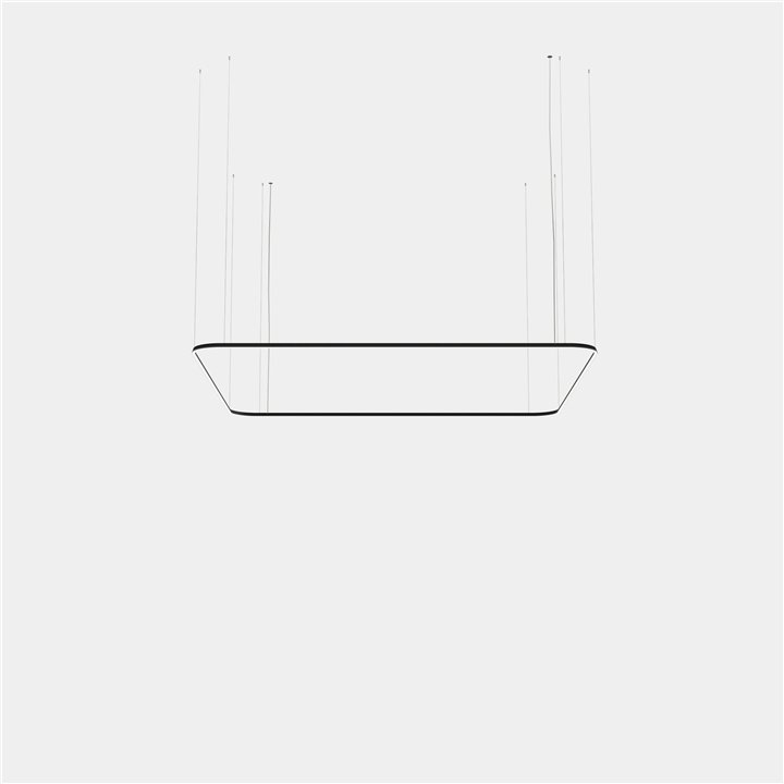 Lámpara Colgante Geometric Square Mini 4000x4000mm LED 315 Blanco cálido - 2400K DALI-2 Negro 16973lm Leds C4 New