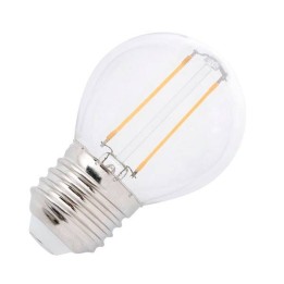 Bombilla LED E27 Esférica G45 2W 220Lm 2700K Filamento
