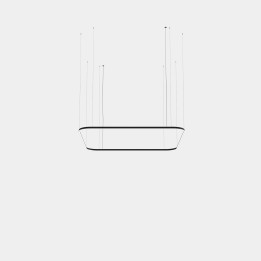 Lámpara Colgante Geometric Square Mini 2500x2500mm LED 195 Blanco neutro - 4000K DALI-2 Oro 13531lm Leds C4 New