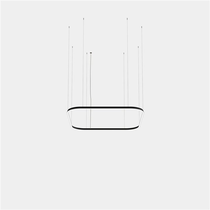 Lámpara Colgante Geometric Square Mini 1600x1600mm LED 121 Blanco cálido - 2700K 0-10V Oro 7155lm Leds C4 New