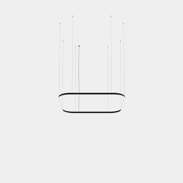 Lámpara Colgante Geometric Square Mini 1600x1600mm LED 121 Blanco cálido - 3000K DALI-2 Oro 7777lm Leds C4 New