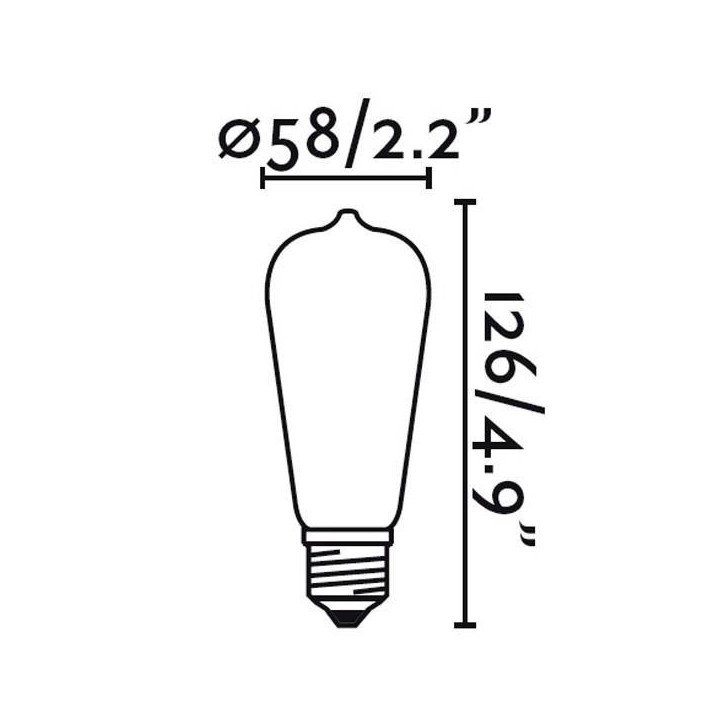 Bombilla LED Regulable E27 Edison ST64 5W 400Lm Ambar Filamento