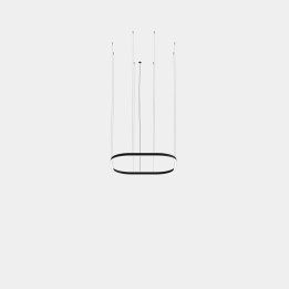 Lámpara Colgante Geometric Square Mini 1000x1000mm LED 72 Blanco neutro - 4000K ON-OFF Negro 4978lm Leds C4 New