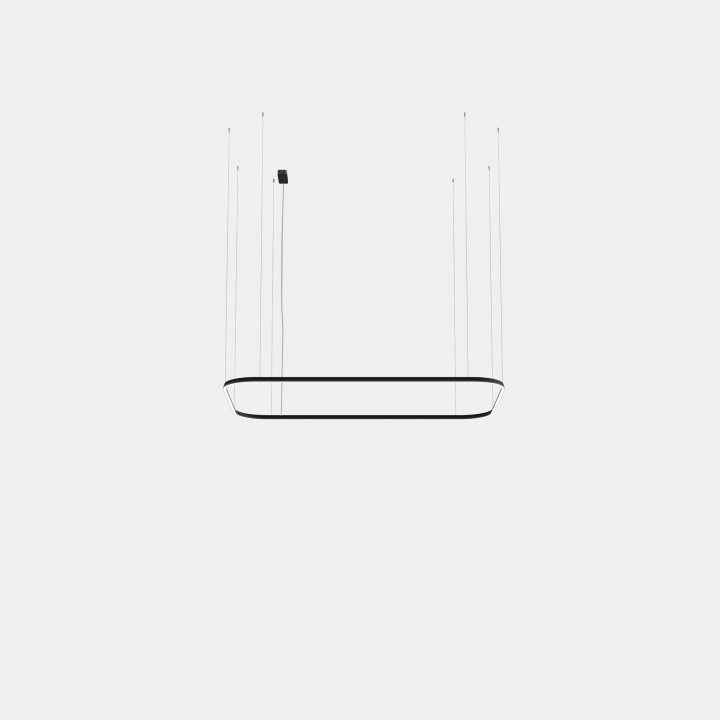 Lámpara Colgante Geometric Rectangle Surface 2500x1600mm LED 157 Blanco cálido - 2700K ON-OFF Oro 9341lm Leds C4 New