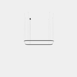 Lámpara Colgante Geometric Rectangle Surface 2500x1600mm LED 157 Blanco cálido - 3000K 0-10V Oro 10153lm Leds C4 New