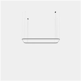 Lámpara Colgante Geometric Rectangle Surface 4000x2500mm LED 96 Blanco neutro - 4000K DALI-2 Negro 6688lm Leds C4 New