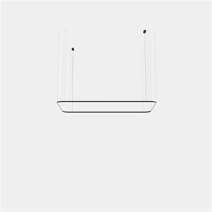 Lámpara Colgante Geometric Rectangle Surface 4000x2500mm LED 96 Blanco neutro - 4000K DALI-2 Negro 6688lm Leds C4 New
