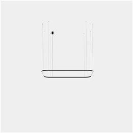 Lámpara Colgante Geometric Rectangle Recessed 2500x1600mm LED 157 Blanco cálido - 3000K 0-10V Oro 10153lm Leds C4 New