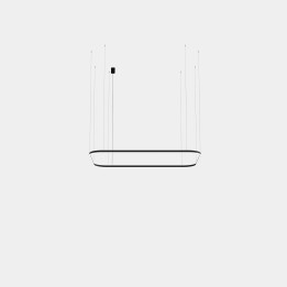 Lámpara Colgante Geometric Rectangle Recessed 2500x1600mm LED 157 Blanco neutro - 4000K DALI-2 Blanco 10965lm Leds C4 New