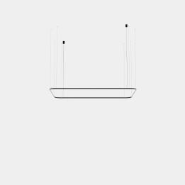 Lámpara Colgante Geometric Rectangle Recessed 4000x2500mm LED 96 Blanco neutro - 4000K DALI-2 Negro 6688lm Leds C4 New
