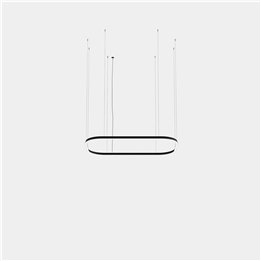Lámpara Colgante Geometric Rectangle Mini 1600x1000mm LED 255 Blanco neutro - 4000K DALI-2 Oro 17808lm Leds C4 New