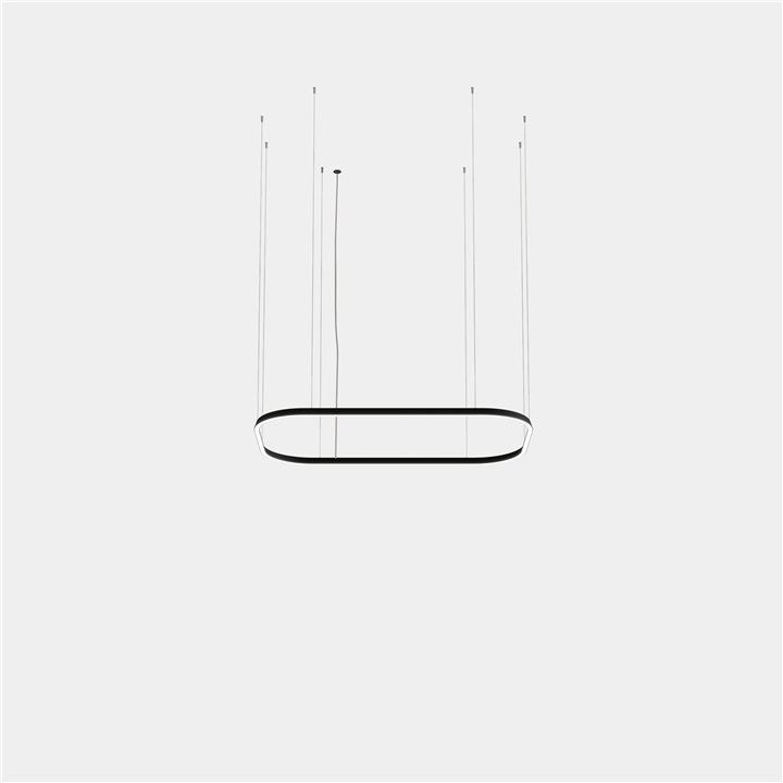 Lámpara Colgante Geometric Rectangle Mini 1600x1000mm LED 255 Blanco neutro - 4000K DALI-2 Oro 17808lm Leds C4 New