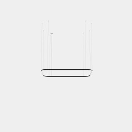 Lámpara Colgante Geometric Rectangle Mini 2500x1600mm LED 157 Blanco cálido - 3000K DALI-2 Blanco 10153lm Leds C4 New