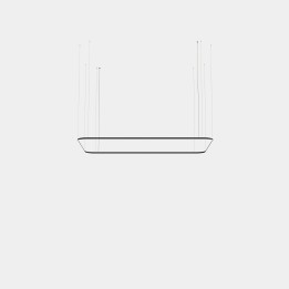 Lámpara Colgante Geometric Rectangle Mini 4000x2500mm LED 96 Blanco cálido - 3000K DALI-2 Negro 6193lm Leds C4 New